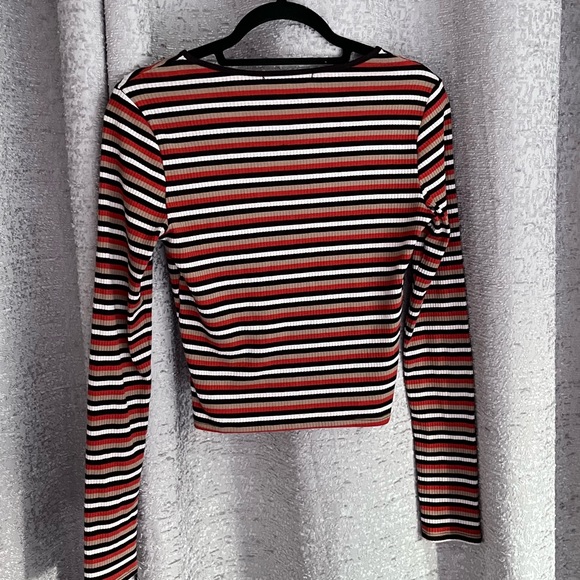 CUTE STRIPED LONG SLEEVE BABY TEE - Picture 2 of 3